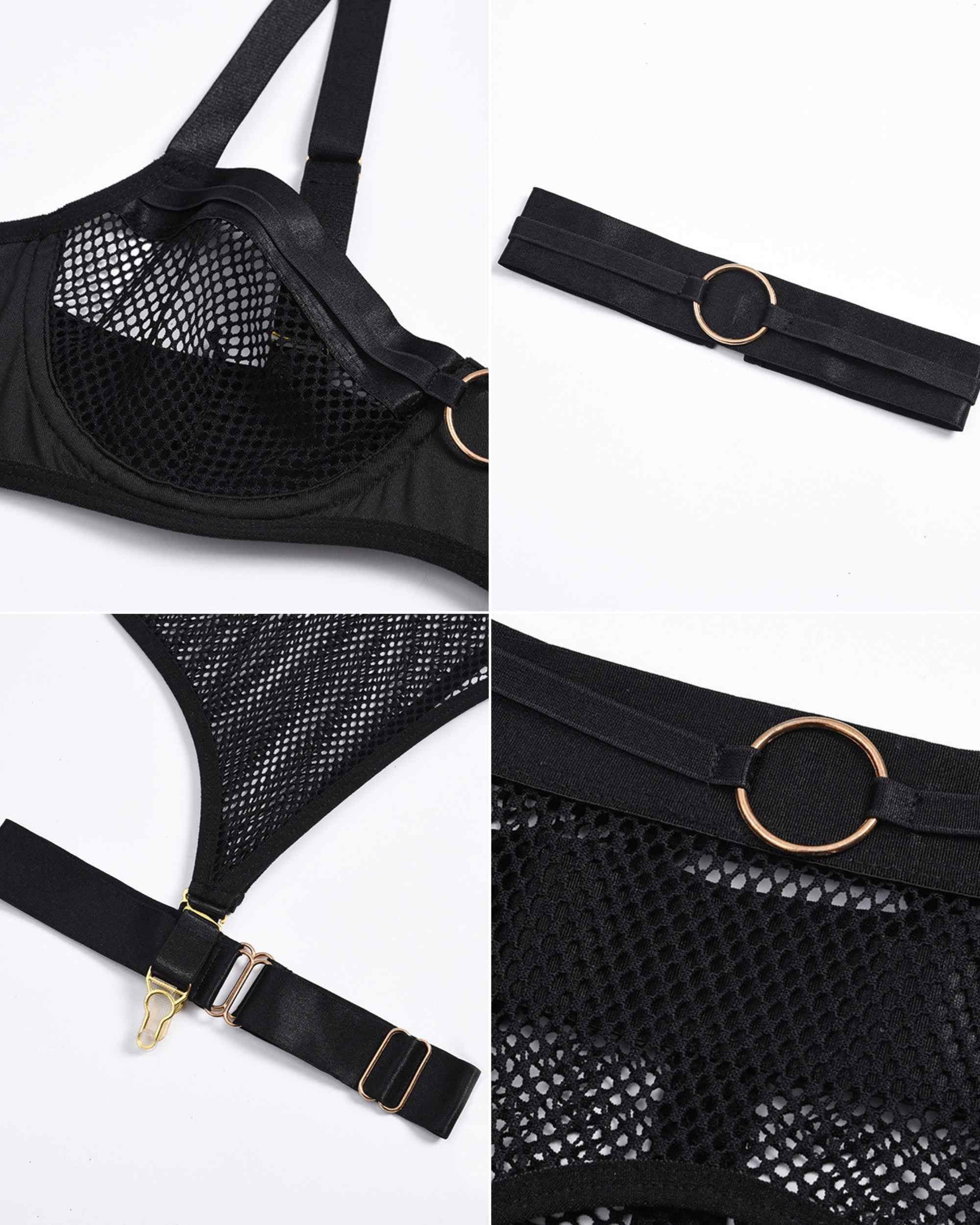 Maïa - Ensemble Lingerie en Résille - Noir - la petite lingerie